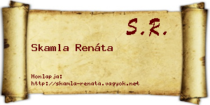Skamla Renáta névjegykártya